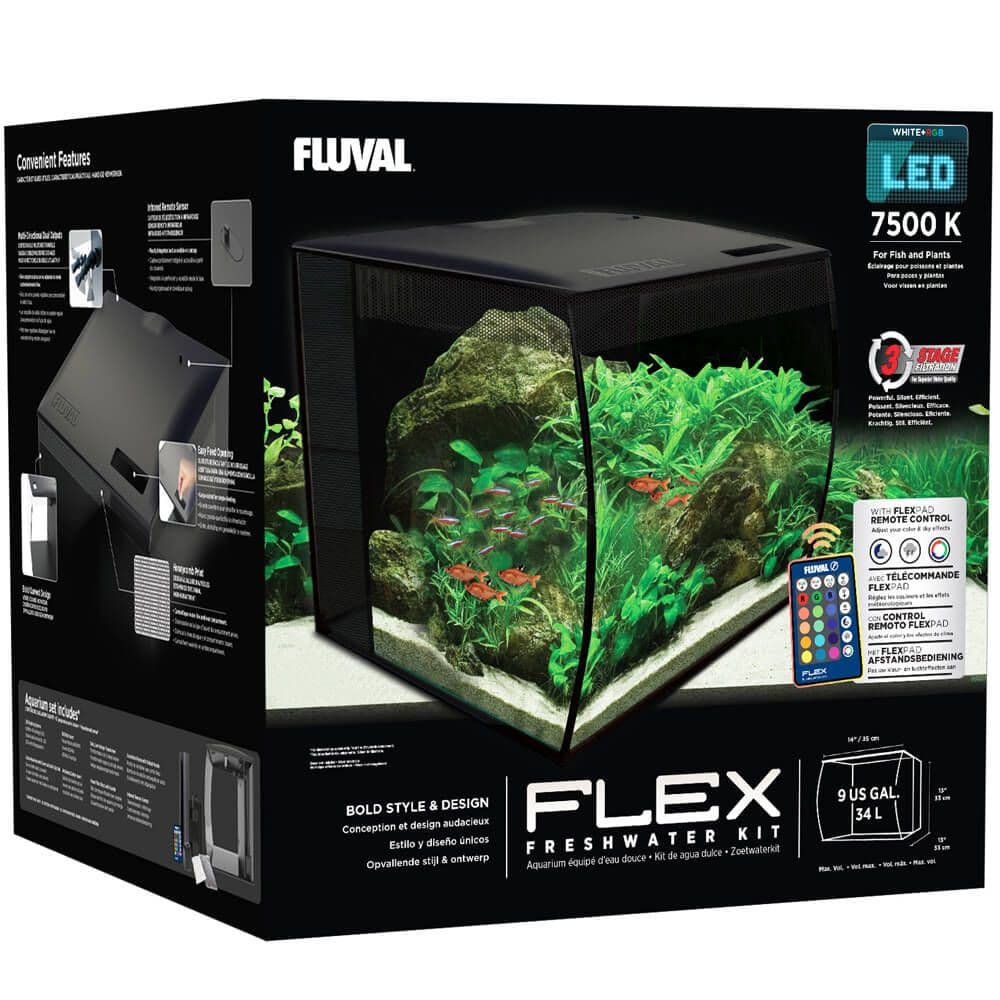 Fluval Flex 34l Aquarium Kit – Black